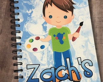 Gepersonaliseerd kunstschetsboek, aangepast blanco kunstboek, kinderschetsdagboek, kinderschetsboek Notitieboek, tekenboek, aangepast notitieboek