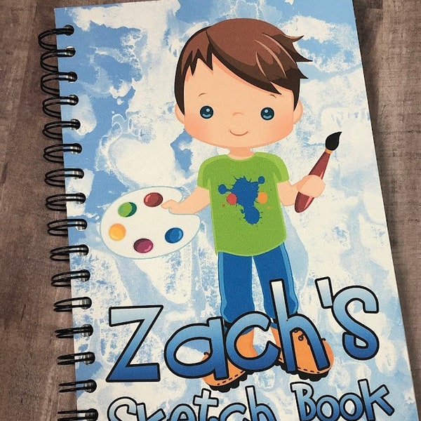 Personalized Art Sketch Book, Custom Blank Art Book, Child's Sketch Journal, Kids Sketchbook Note book, Drawing Book, Custom Notebook