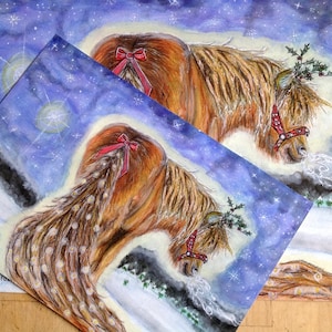 A4 & A3-tryck 'RUBY REDLEGS' av Dreamingofdarhorses, Poster, tryck av en original akvarellmålning, väggtryck, konsttryck