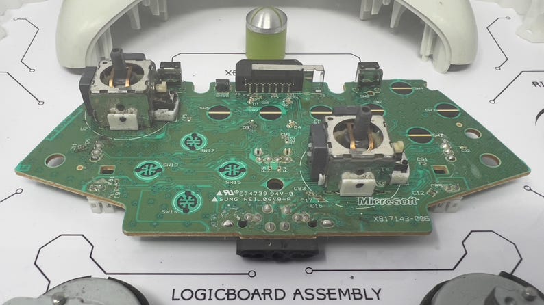Xbox Riffmaster Assembly Framed XBOX 360 Disassembly Art. Teardown Display in Recessed Frame ...