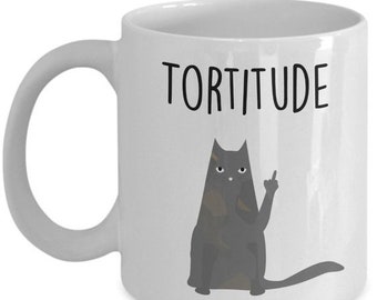BEPERKTE VERKOOP Tortoiseshell Cat - Tortitude Mug - Coffee Cup - Novelty Verjaardagscadeau Idee