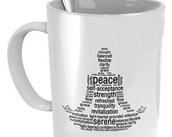 LIMITED SALE Yoga Meditation Mug, Meditation Gifts, Yoga Gift Ideas, Yoga Mug