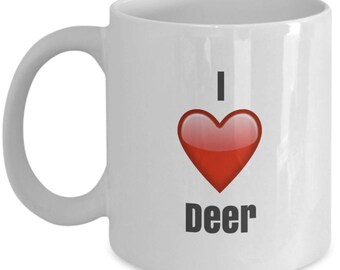 I Love Deer, Deer Mug, Deer coffee Mug, Deer Gift