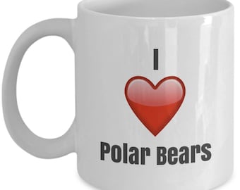 Amo gli orsi polari, la tazza dell'orso polare, la tazza da caffè dell'orso polare, i regali dell'orso polare
