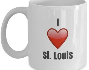 I Love St Louis, St Louis Mug, St Louis Coffee Mug, St Louis Gifts