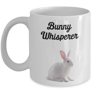 Bunny Whisperer Mug - Funny Tea Hot Cocoa Coffee Cup - Novelty Birthday Christmas Gag Gifts Idea