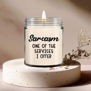 Sarkastische Kerze, Sojawachs-Kerze, handgegossene Kerze, Vanille-Duftkerzenglas, Geschenk für Sarkasmus-Liebhaber, sarkastische Geschenkidee