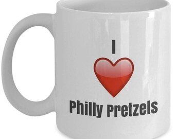 I Love Philly Pretzels, Philly Pretzel Mug, Philly Pretzel Coffee Mug