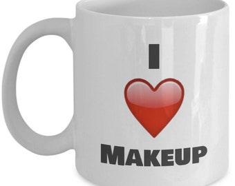 Ik hou van make-up, make-up mok, make-up koffiemok, make-up geschenken
