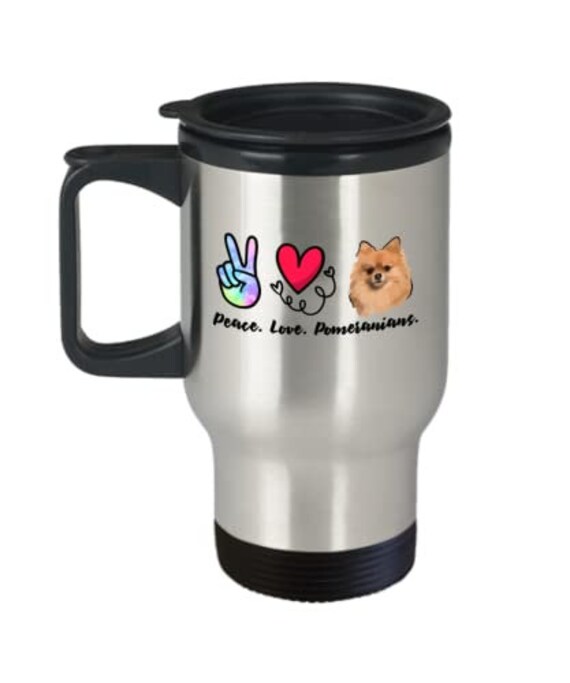 Pomeranian Travel Mug, Pomeranian Gift Idea, Gift for Pomeranian Lover,  Birthday Christmas Basket Gag Gift Idea