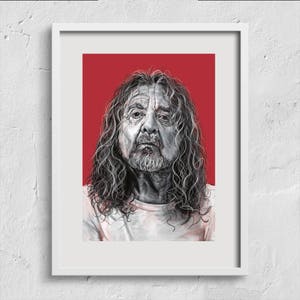ROBERT PLANT - Prints, Illustration, Led Zeppelin, Music Poster, Printables, Digital Download, Digital Art, Rock Art Poster, Music Decor