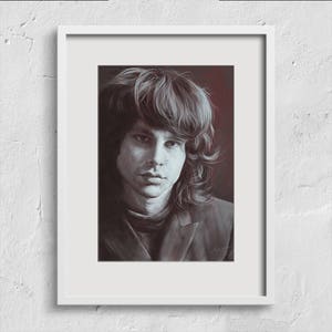 JIM MORRISON - Print, Illustration, The Doors, Music Poster, Music Art, Instant Digital Download, Digital Art, Rock Art Poster, Music Decor