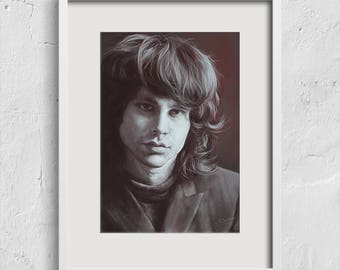 JIM MORRISON - Print, illustratie, de deuren, muziek Poster, muziek kunst, Instant Digitale Download, digitale kunst, Rock Art Poster, muziek Decor