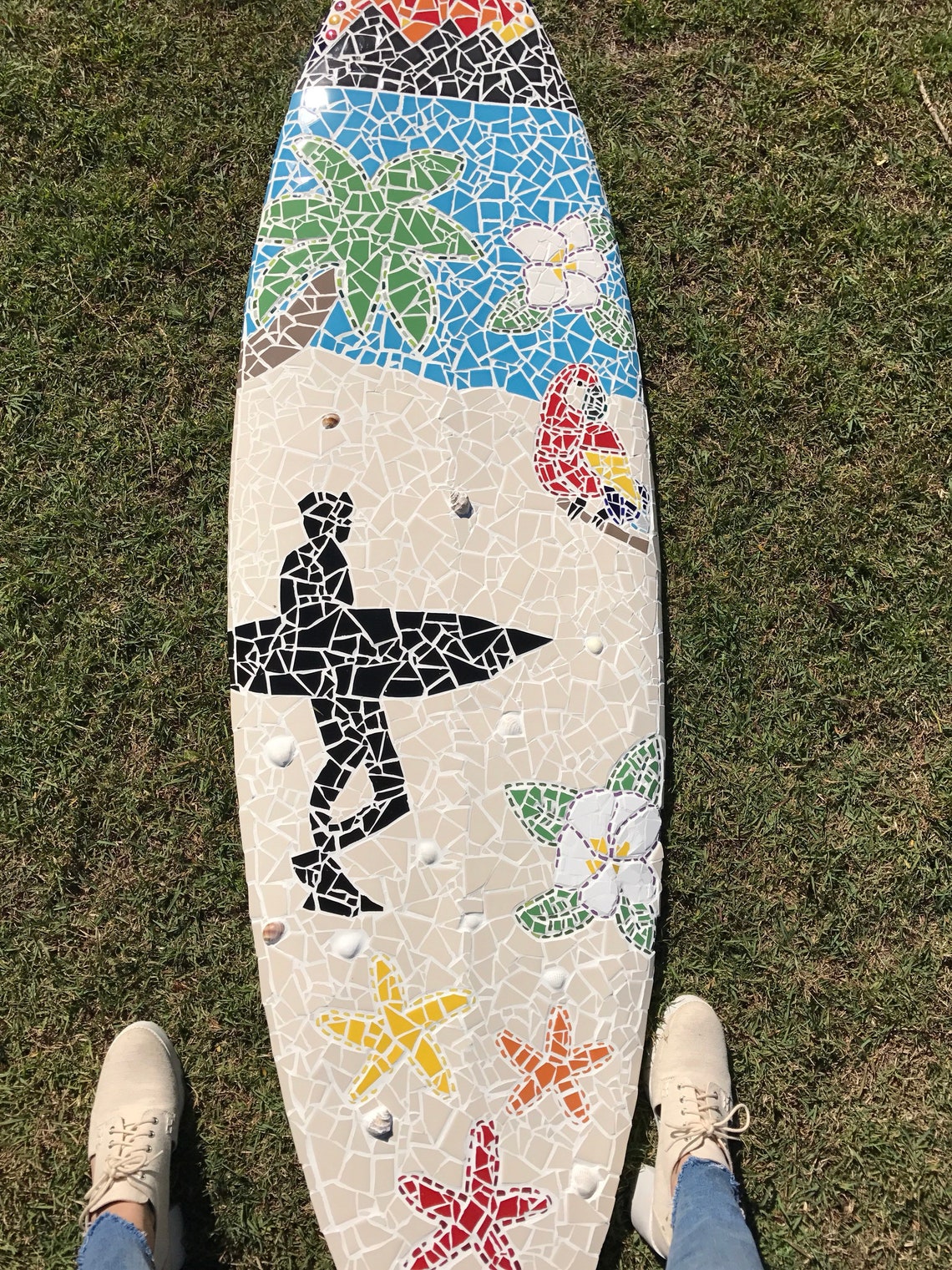 Mosaic Surfboard Etsy