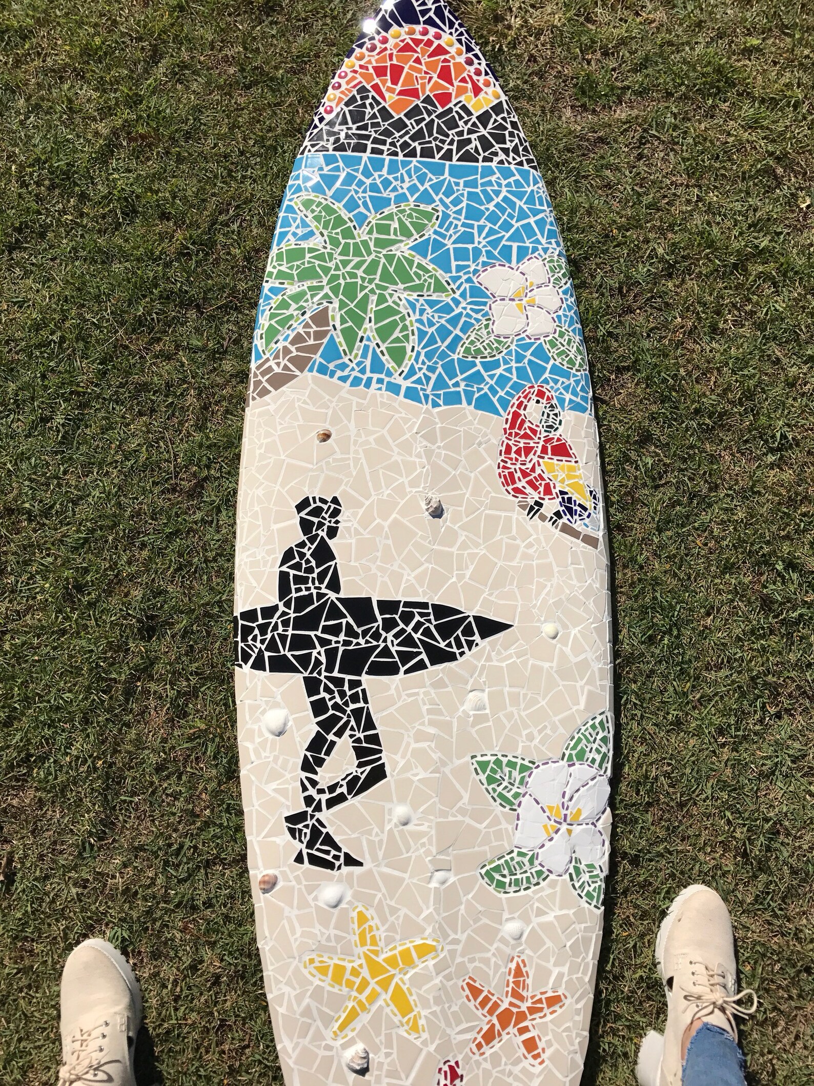 Mosaic Surfboard Etsy