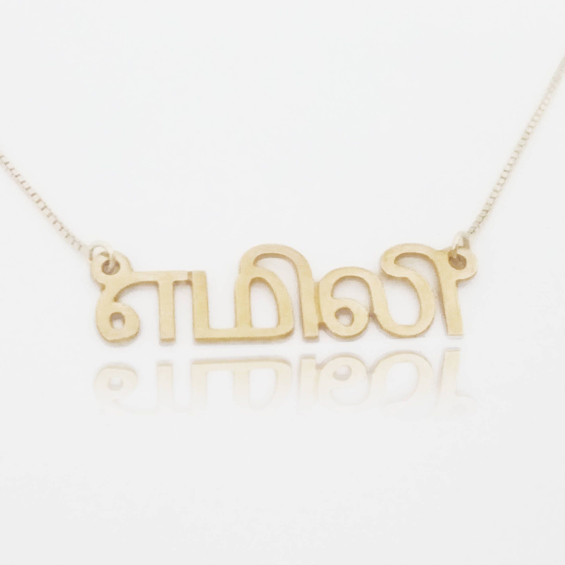 Gold Plated Tamil Name Necklace Gold Tamil Name Necklace Tamil Etsy