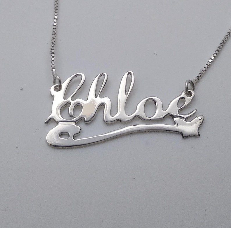 Custom Made Any Name Sterling Silver Personalized Name Necklace