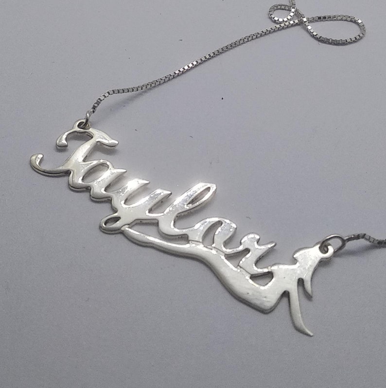 Taylor Personalized Name Necklace Little Mermaid Name Necklace Personalized Any Name Mermaid Necklace Sterling Silver Gift for Her Taylor