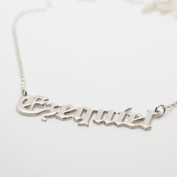 Beleco Jewelry Old English Name Necklace Custom Made Any Name