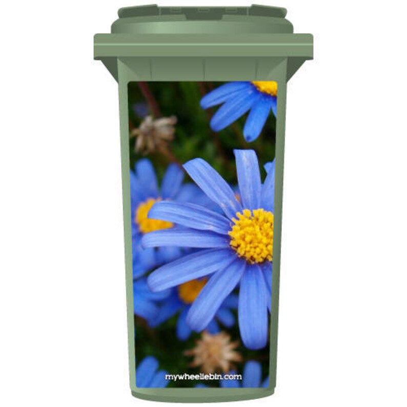 Bright Purple & Yellow Flower Wheelie Bin Sticker Panel Etsy UK