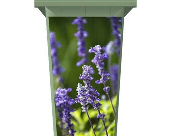 Wild Purple Flowers Wheelie Bin Sticker Panel