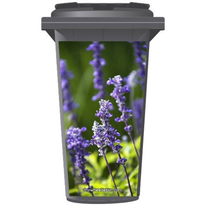 Wild Purple Flowers Wheelie Bin Sticker Panel Etsy UK