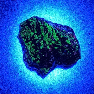 Fluorescent  Willemite, Calcite & Franklinite from Sterling Hill Mine, Ogdensburg, NJ