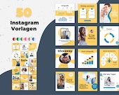 50 Instagram Vorlagen für Canva, Farbmix Edition, Instagram Template zur freien Bearbeitung