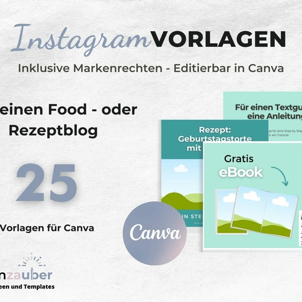 25 Instagram Templates "Food Blogger"