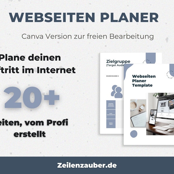 Webseiten Planer, Planer für die Webseite, Webseiten Planer Template