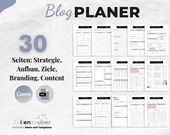Blog Planer für einen Monat - Template Version
