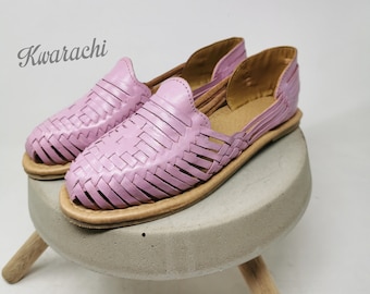 pink mexican huaraches