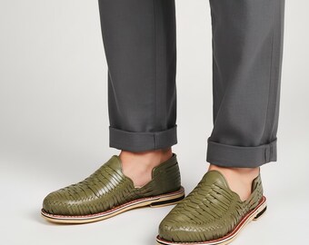 Huaraches para hombre en color verde militar Comodidad y estilo