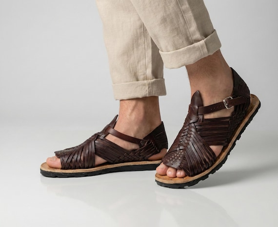 Genuine Mexican Huaraches in Natural or Brown for Men  display picture 3