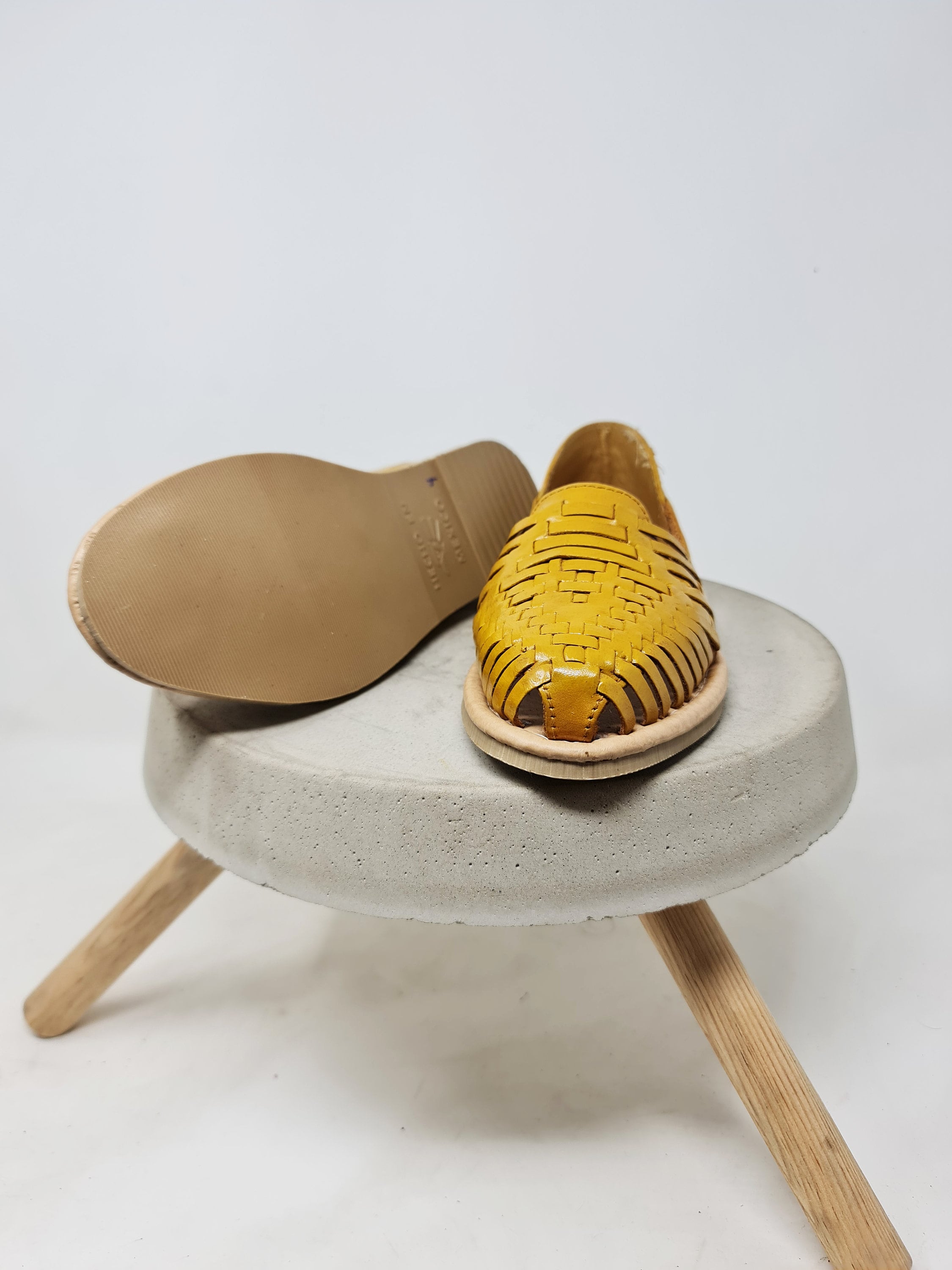 Mexican Huaraches for Women Mustard Color Hurache Shoe for Woman