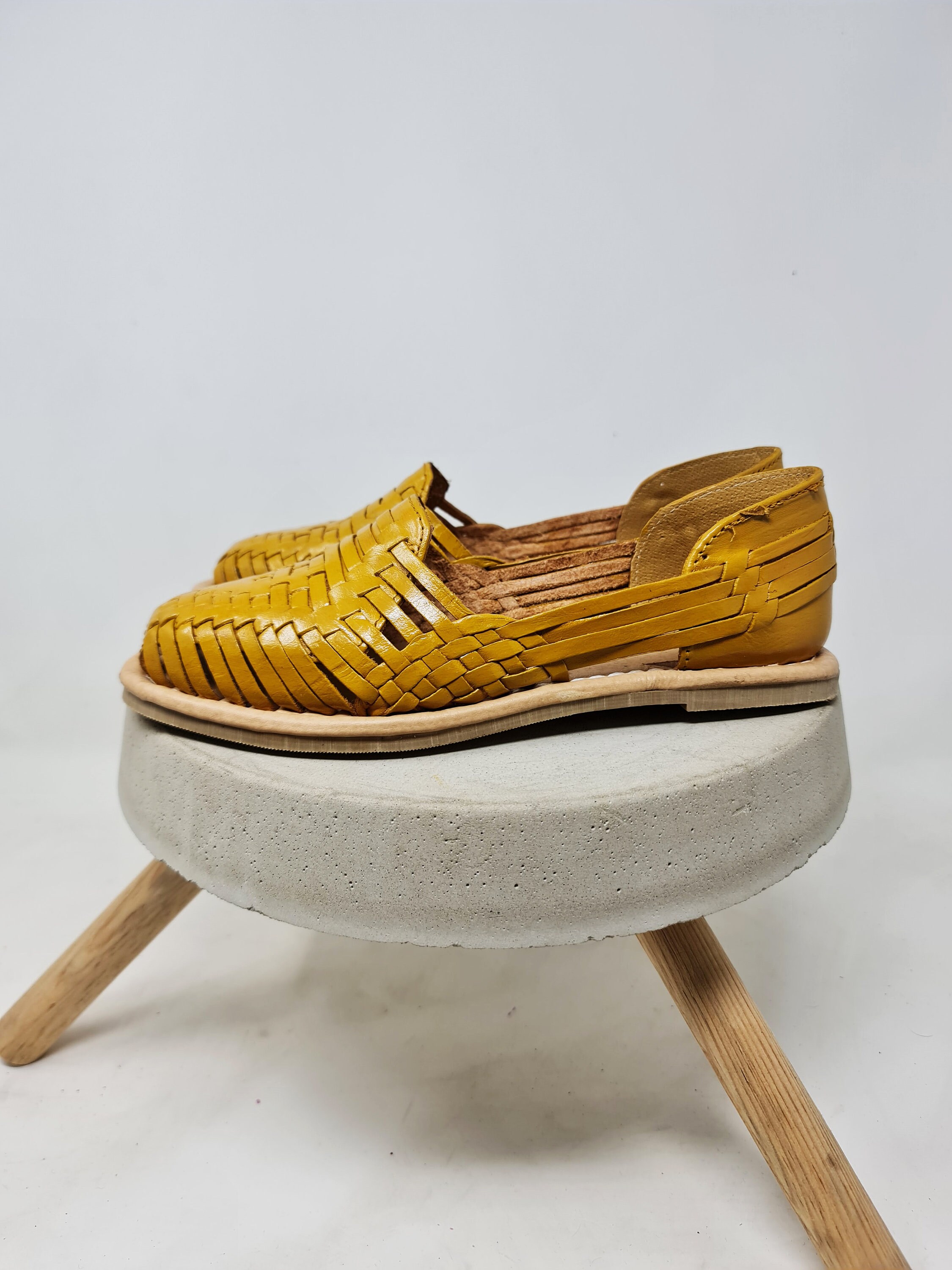 mustard color huaraches