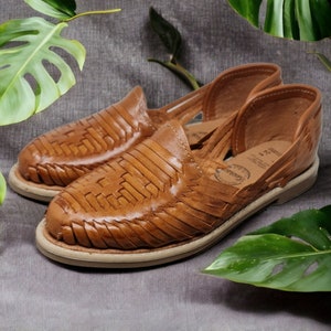 Mexicaanse Huaraches voor vrouwen in walnootkleur | Authentiek, comfortabel en klassiek | Directe verzending vanuit Mexico