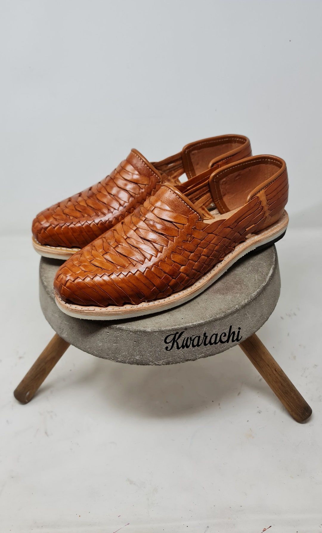 Mexican Huaraches for Men, Walnut-colored Men's Shoes, Mens