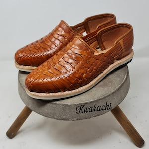 Mexicaanse Huaraches voor heren, walnootkleurige herenschoenen, handgemaakte Mexicaanse leren sandalen voor heren, alle maten
