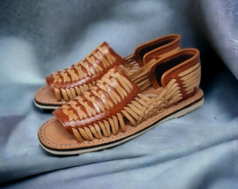 Open Huaraches for Men - Honey and Brown Combination - Direct Shipping from Mexico