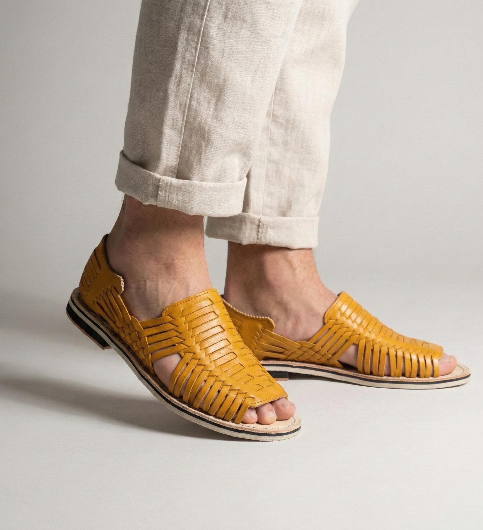yellow huaraches men