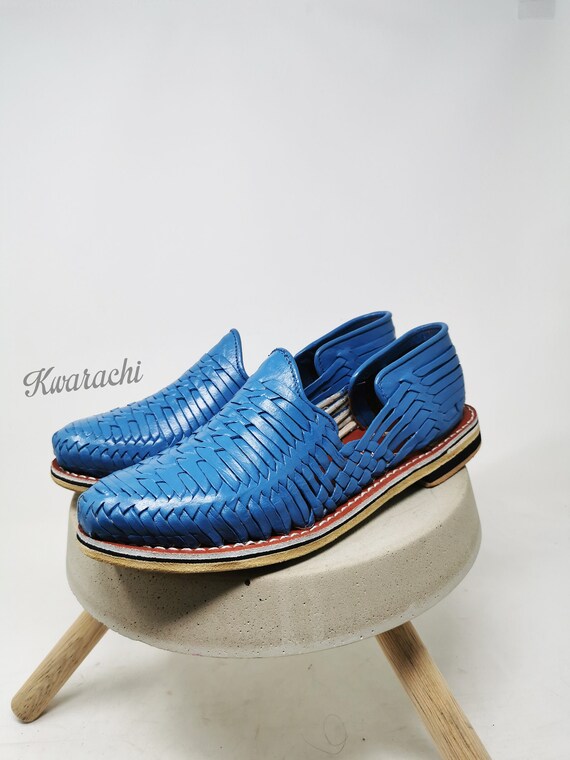 Mens huaraches blue Clearance