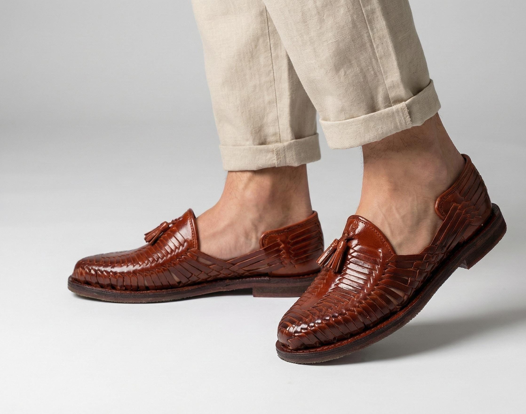 MEIJIANA Loafers Heren Lederen Tassel Moccasins voor Mannen Vintage MEIJIANA Loafers Heren Lederen Tassel Moccasins voor Mannen Vintage
