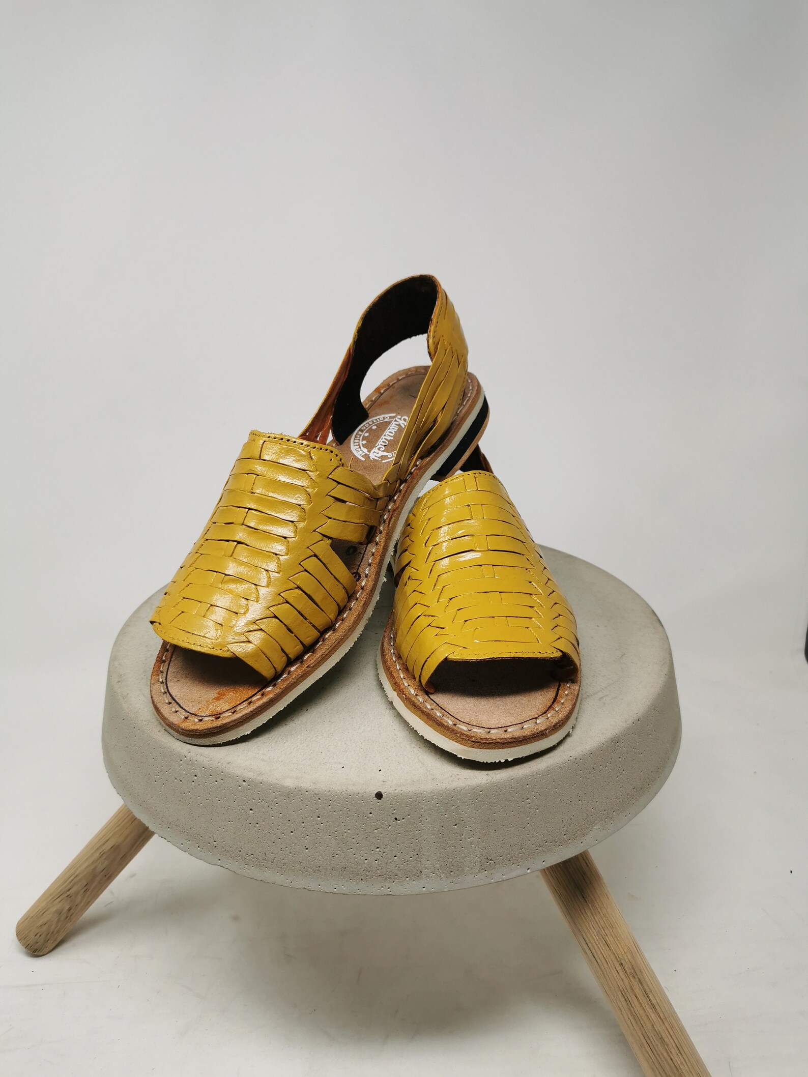 mustard color huaraches