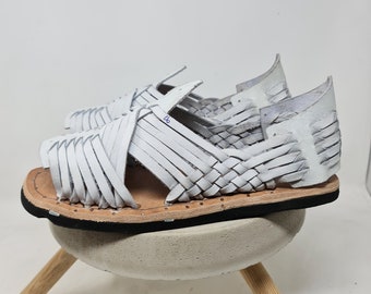 Huaraches mexicanos de correa blanca para hombre | Etsy España