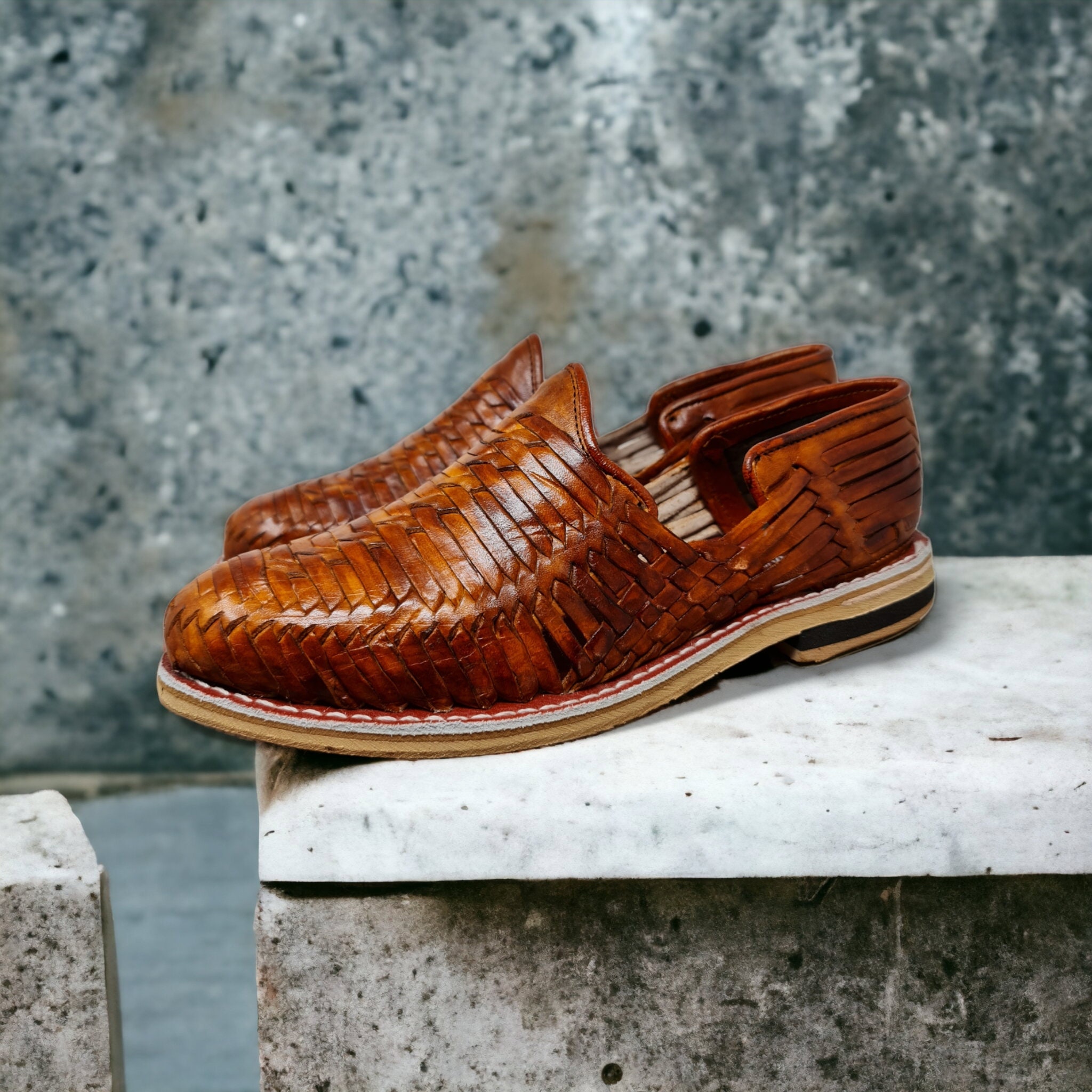 Painted Leather Shoe - Etsy