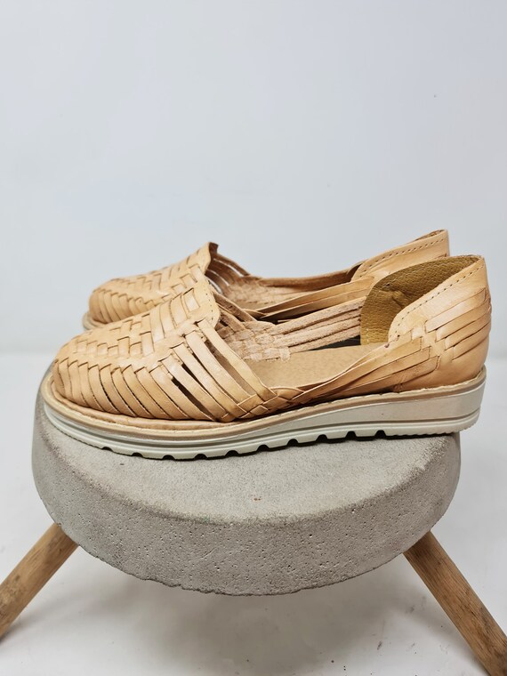 Huaraches mexicanos para mujer con suela gruesa y de color | Etsy México