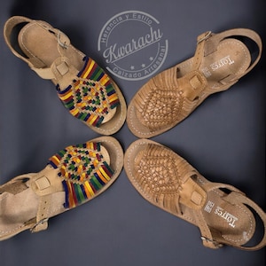 Handcrafted Huaraches for Women - Mexican Sandals in Honey or Multicolor