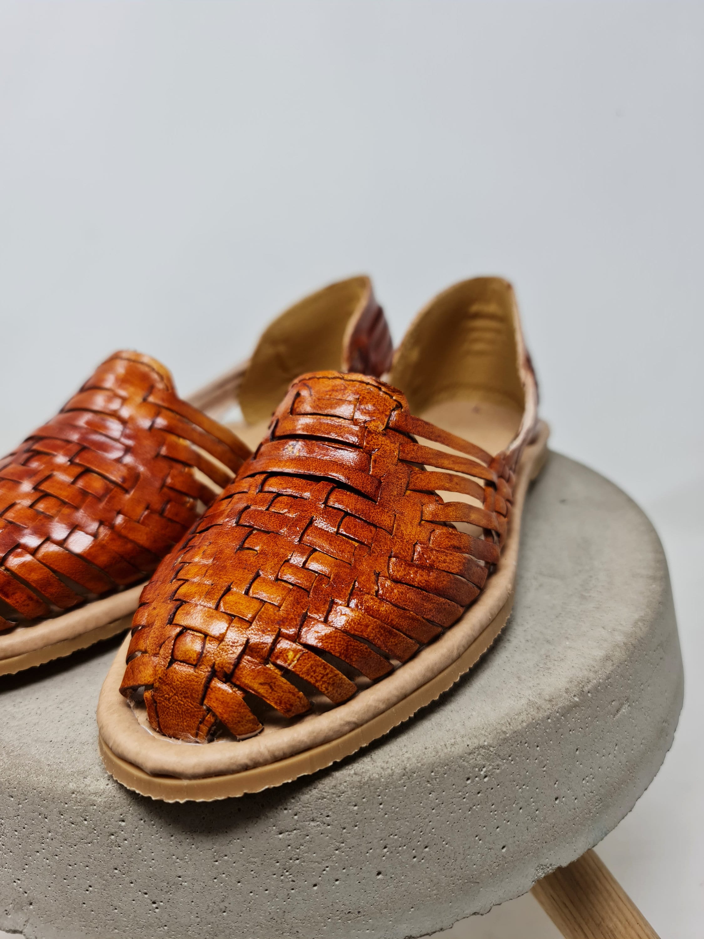 huaraches de tres puntas