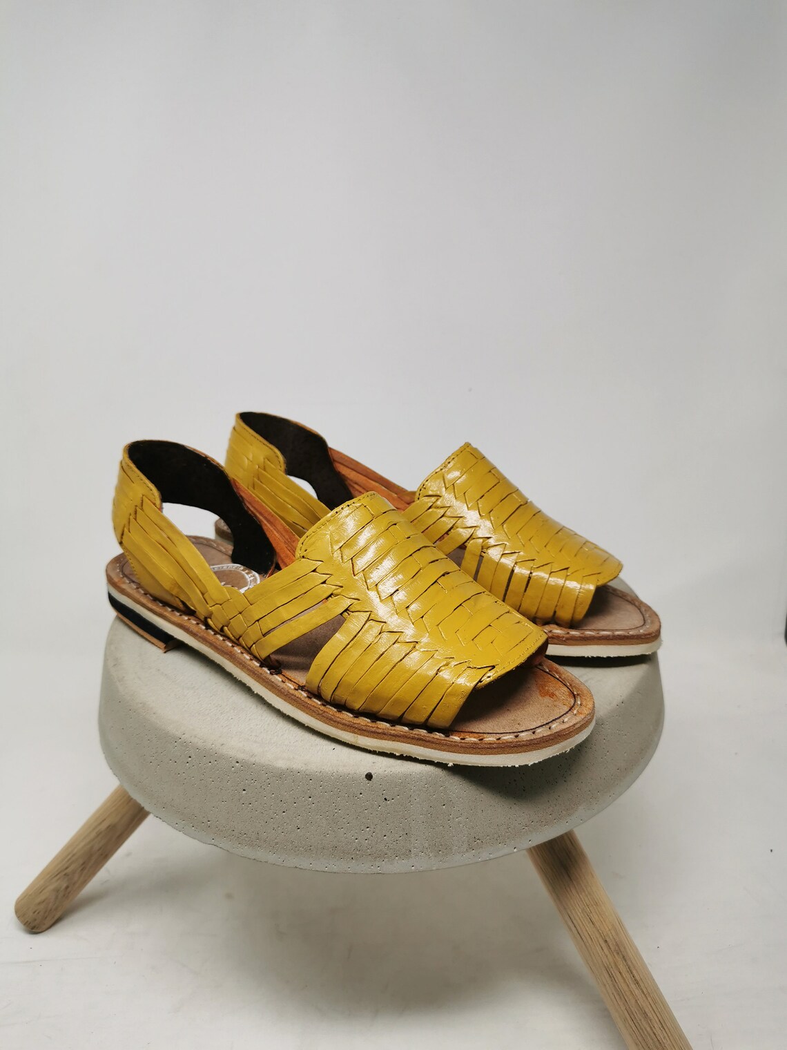 mustard color huaraches